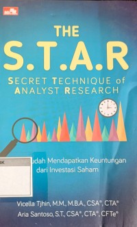 Image of THE S.T.A.R : SECRET TECHNIQUE OF ANALST RESEARCH